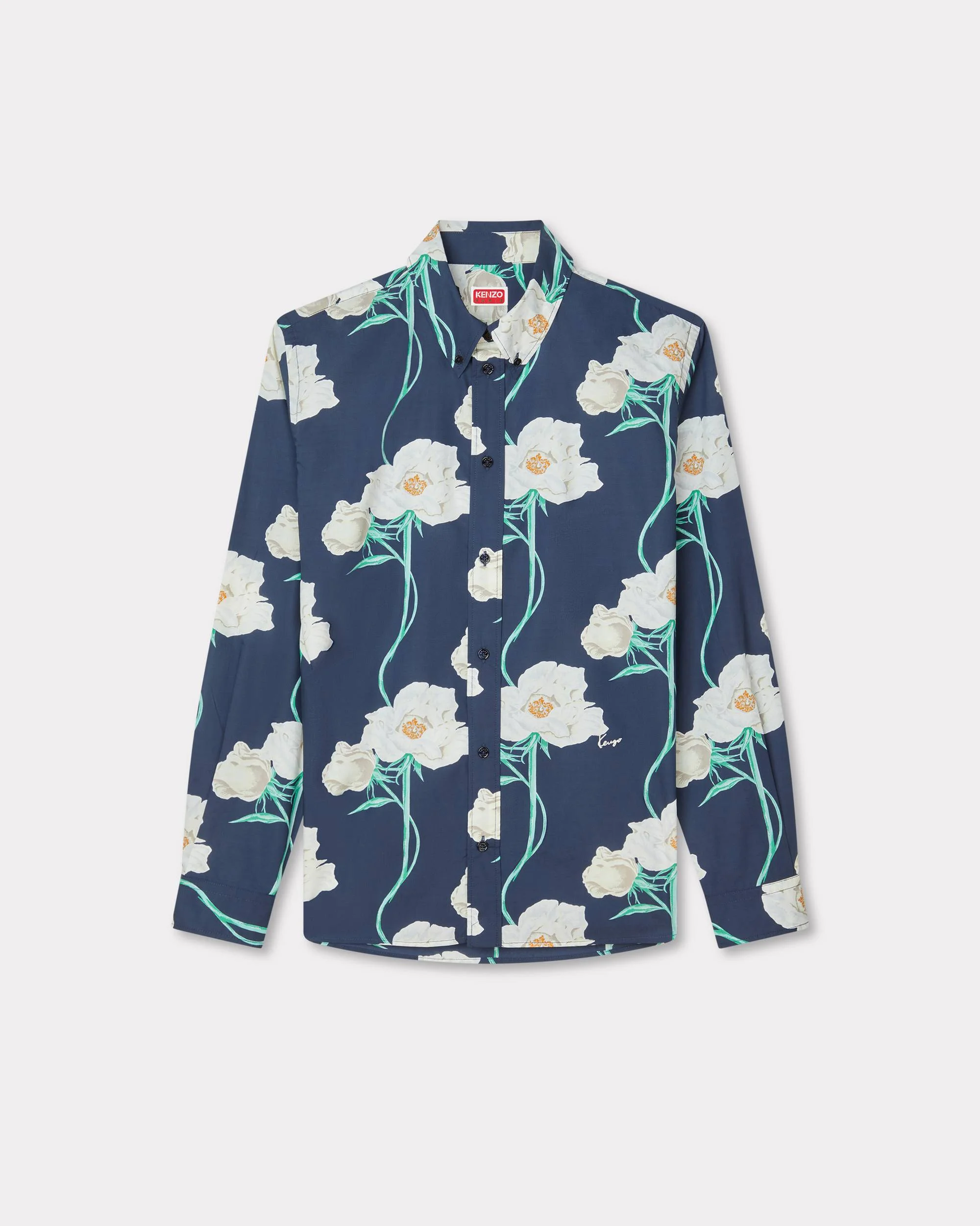 'KENZO Archive Rose' casual shirt in oxford cotton - 1