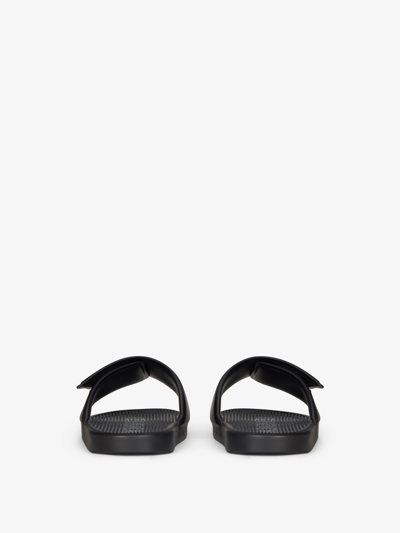 SLIDE FLAT SANDALS IN SYNTHETIC LEATHER 7