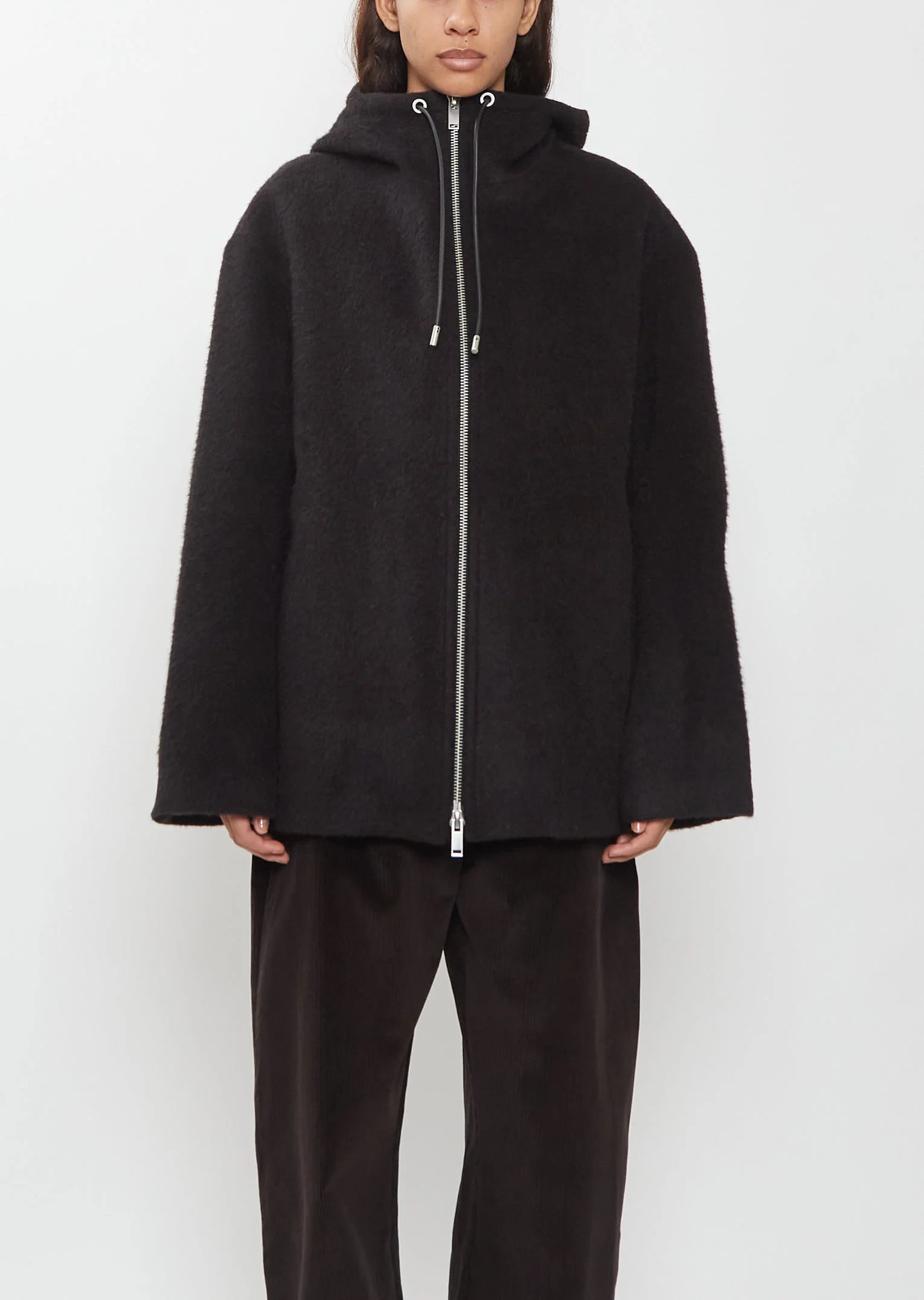 Wool Mohair Hooded Jacket - 1