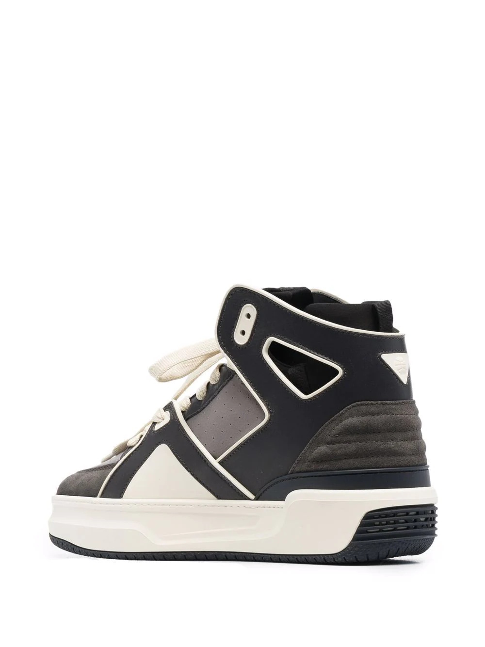 panelled high-top sneakers - 3