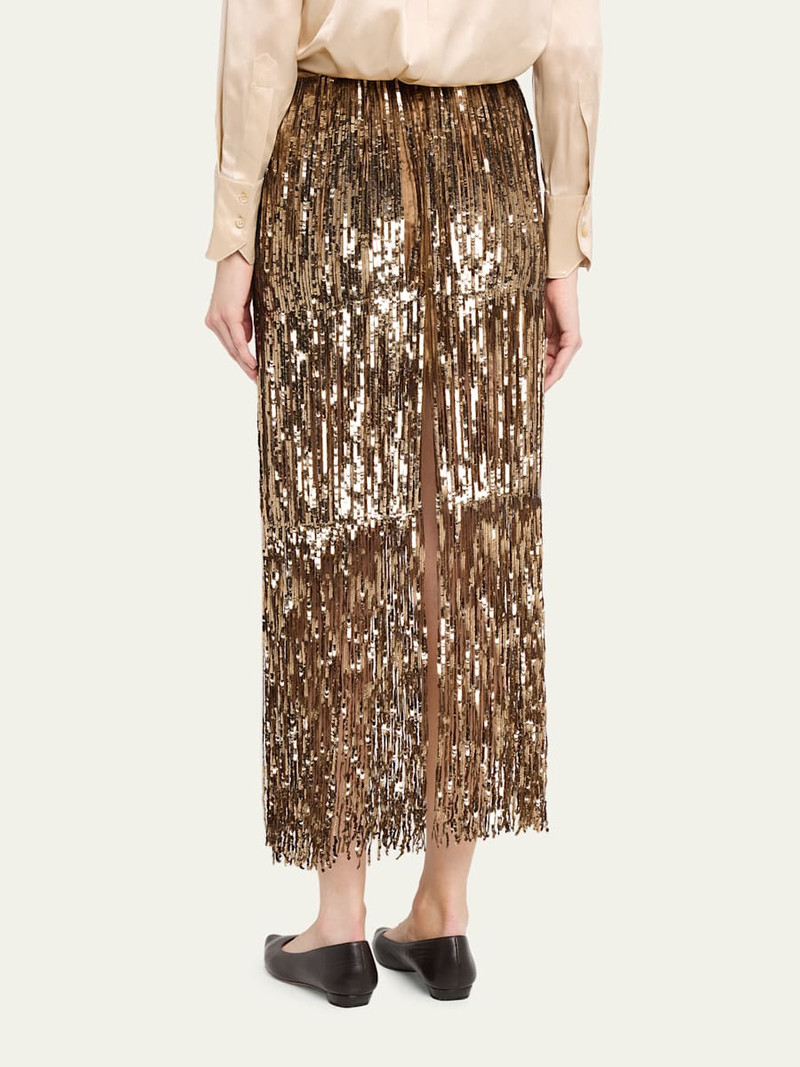 Laurel Trapped Fringe Sequined Skirt 3