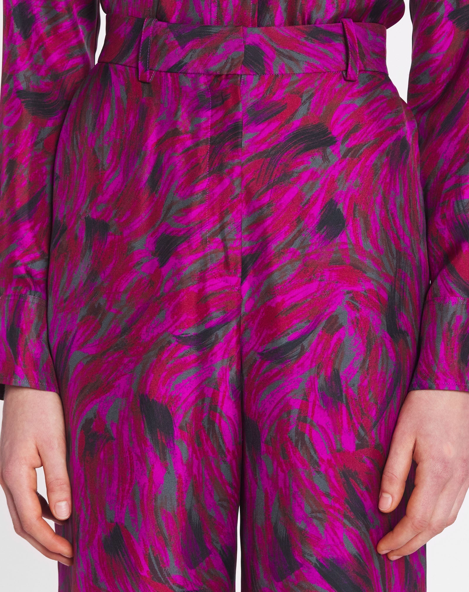 PRINTED WIDE LEG PANTS - 5