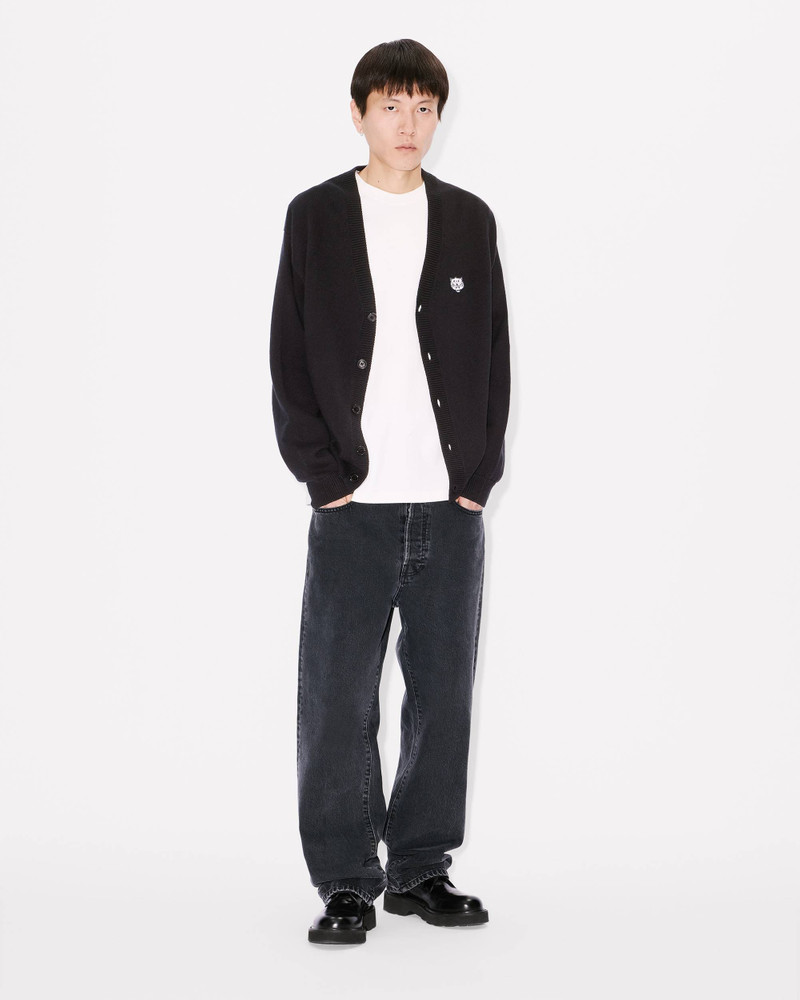 'KENZO Happy Tiger' embroidered cardigan in cotton merino wool 5