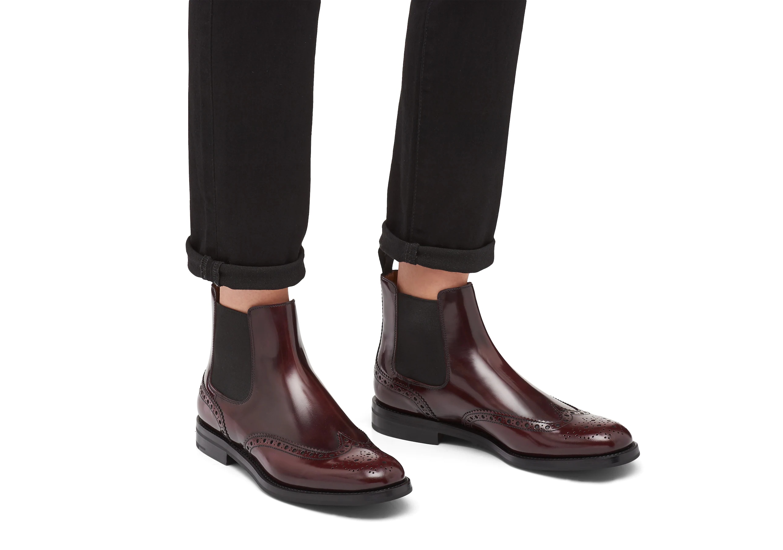 Ketsby wg
Polished Fumè Brogue Chelsea Boot Light burgundy - 5