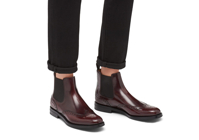 Ketsby wg
Polished Fumè Brogue Chelsea Boot Light burgundy 5