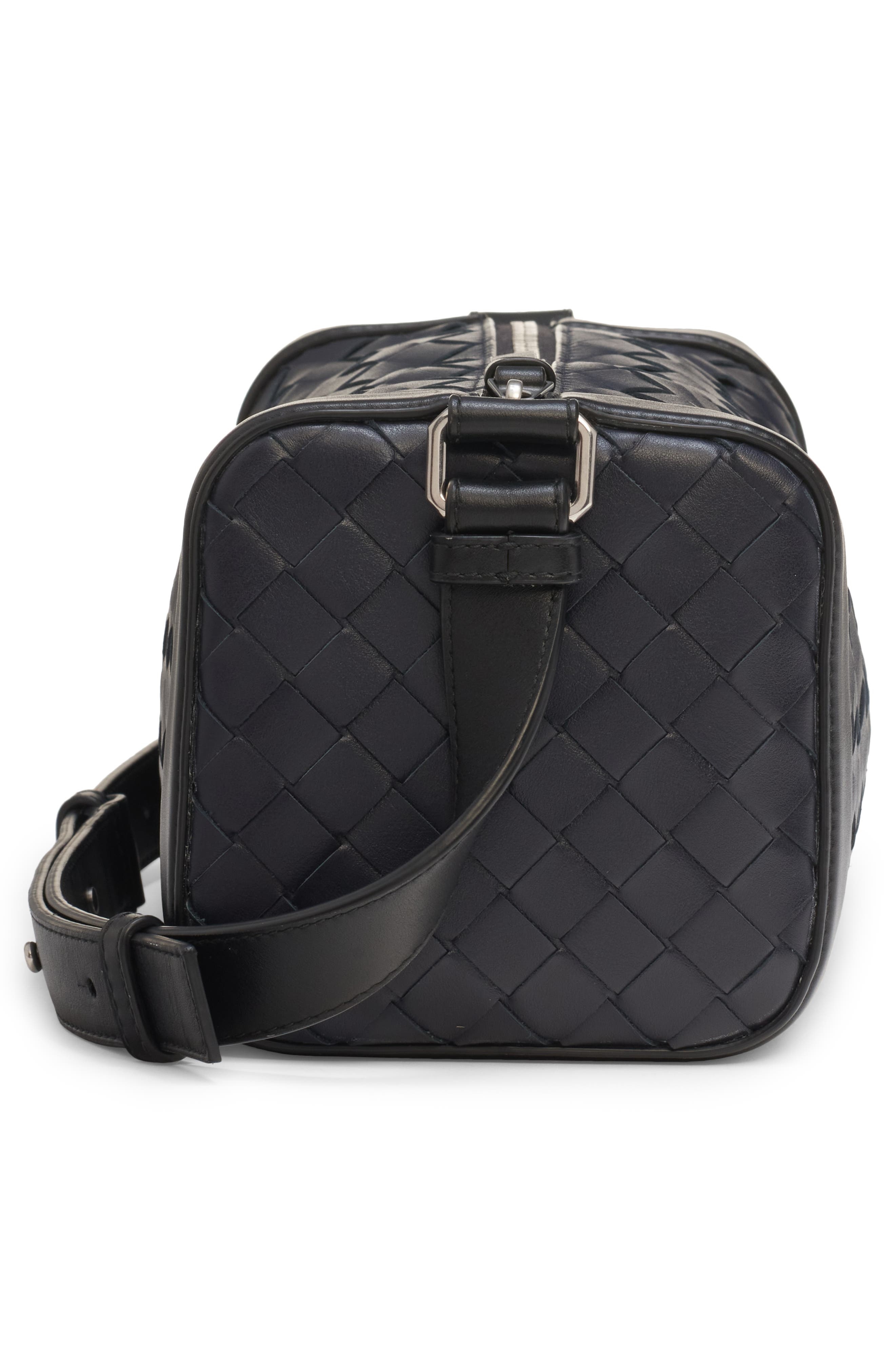 Bottega Veneta Classic Intrecciato Rectangular Crossbody Bag in Space/Black-Silver at Nordstrom - 5