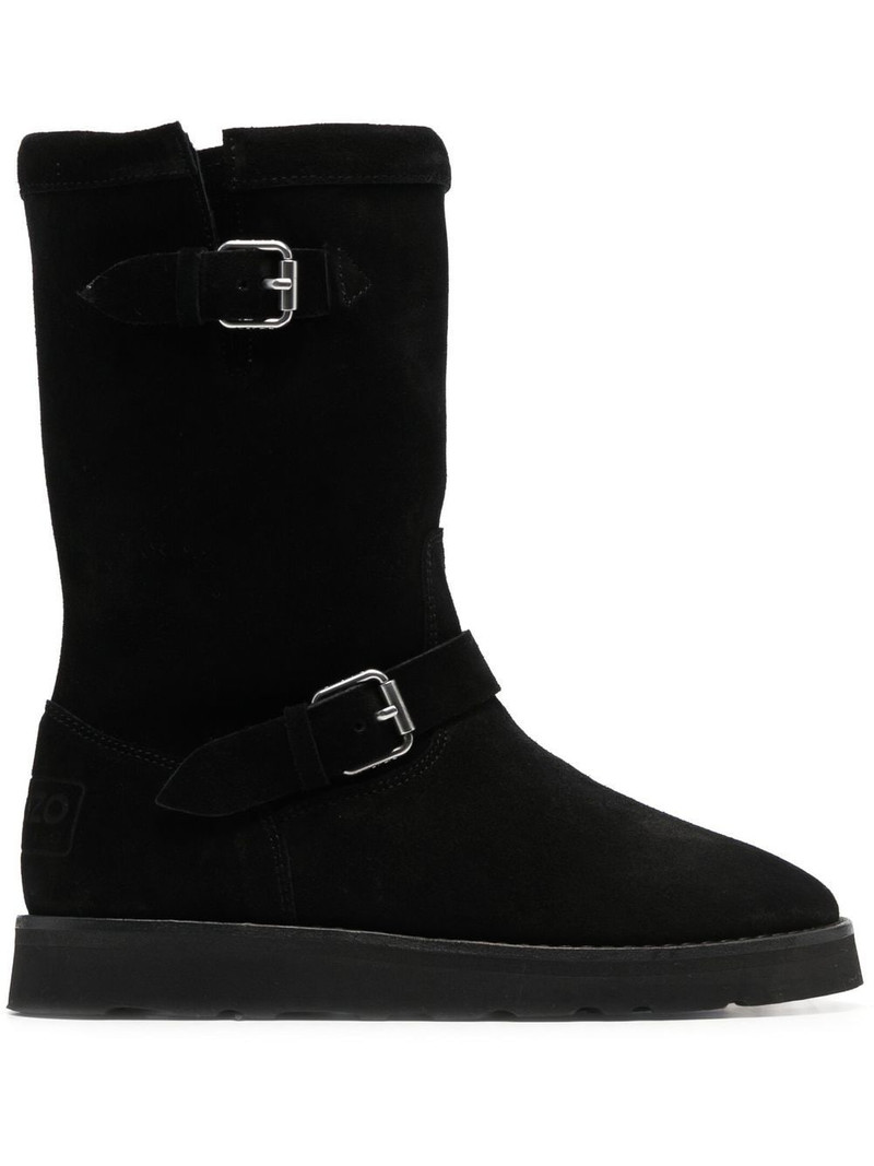 buckle-detail suede boots 1