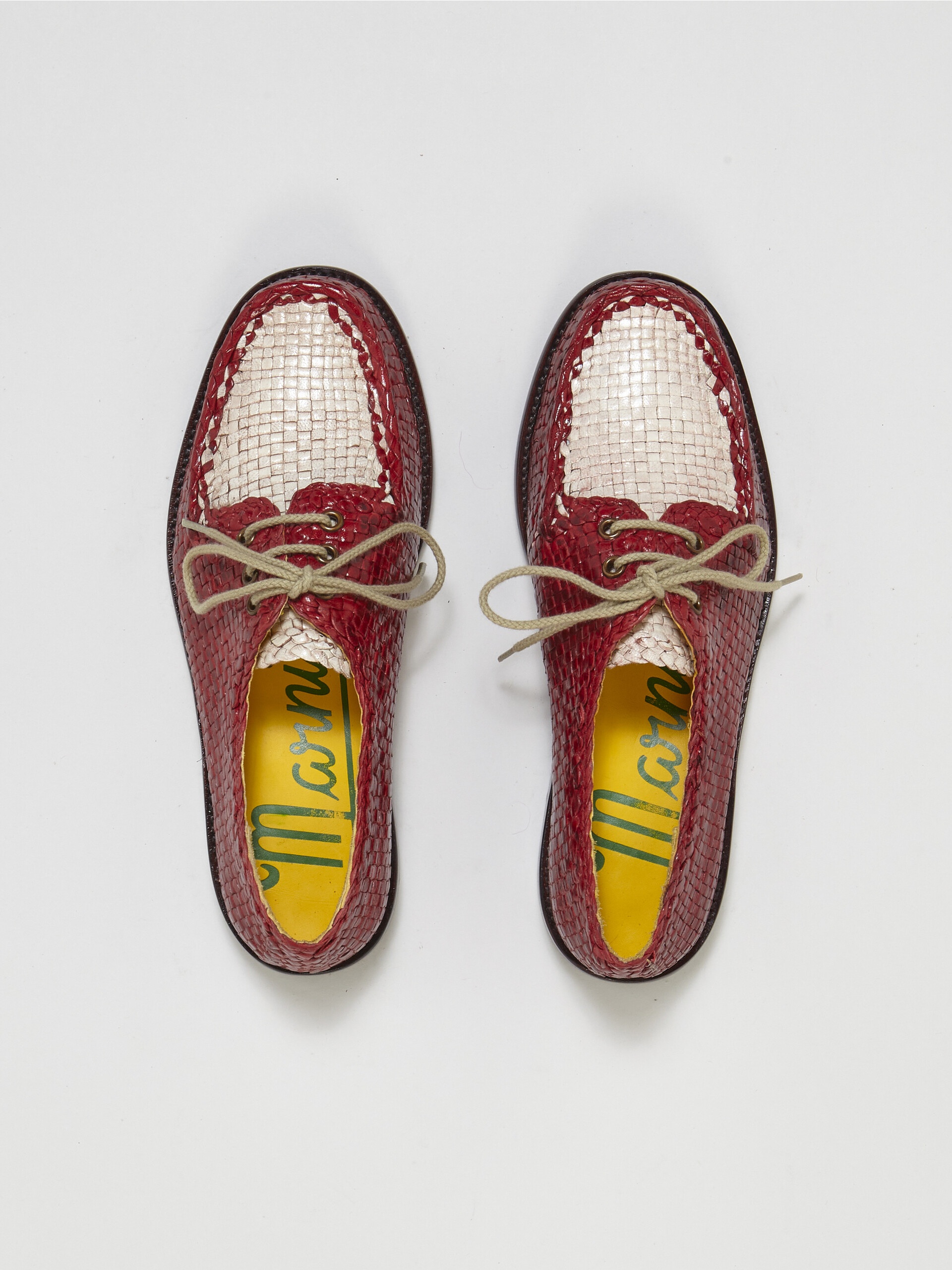 LACE-UP IN WOVEN LEATHER - 4