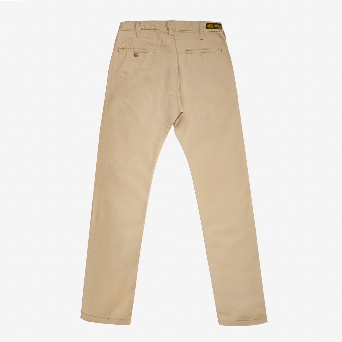 IH-721-KHA 9oz Mercerised Selvedge Cotton Slim Tapered Chinos Khaki - 7