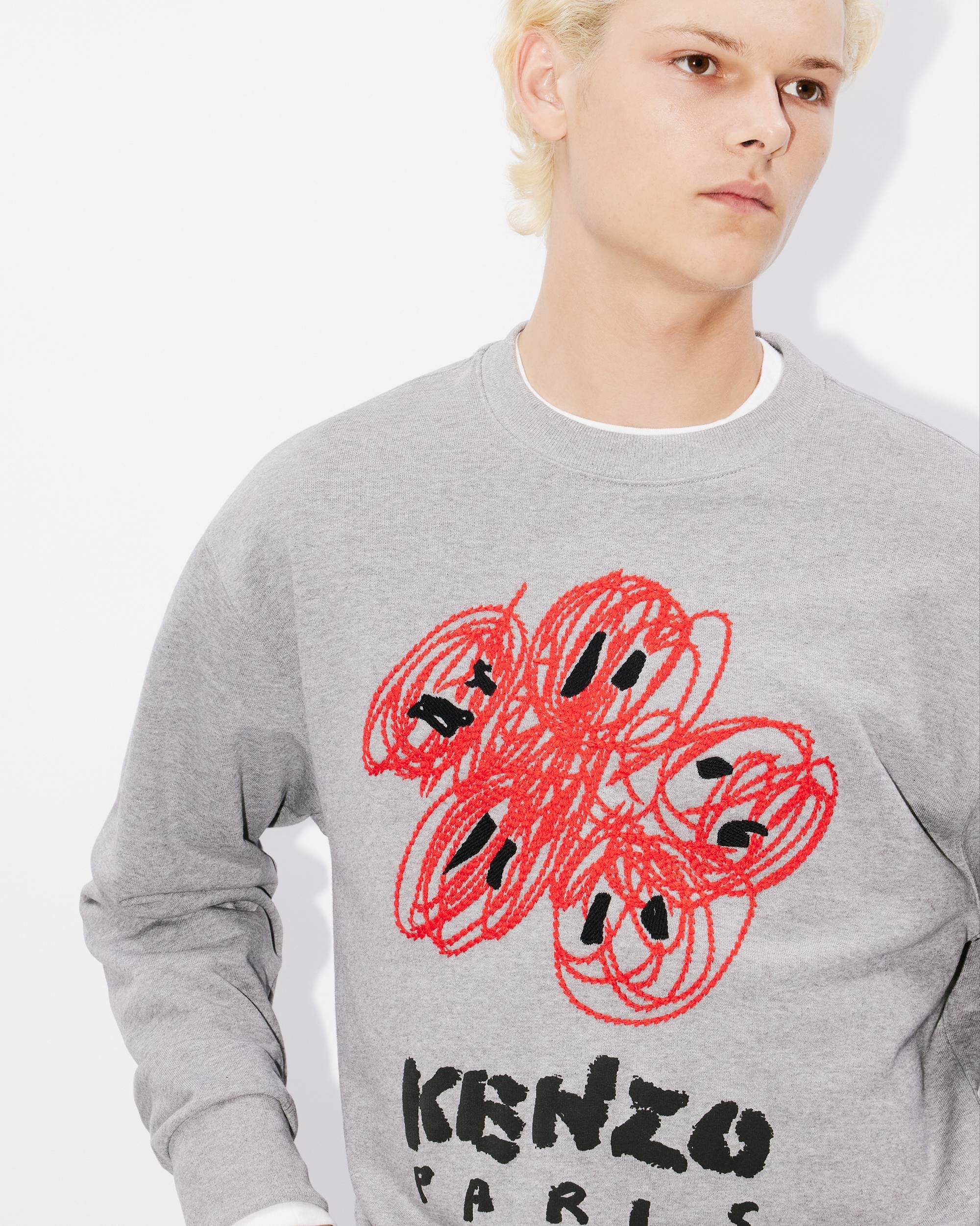 'KENZO Drawn Varsity' embroidered sweatshirt - 7