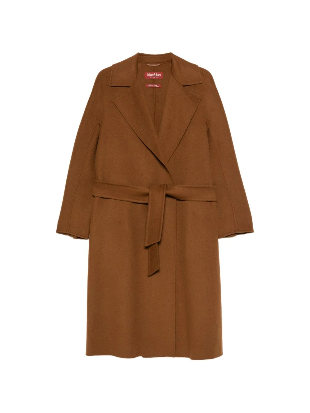 belted notch-lapel coat - 1