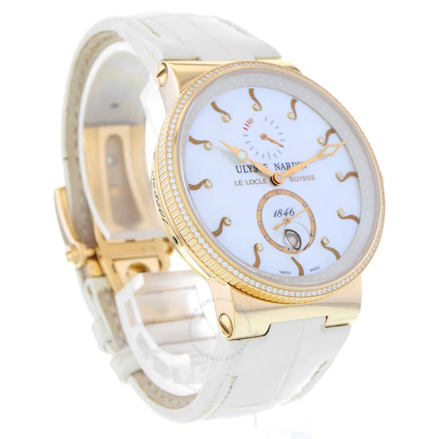 Pre-owned Ulysse Nardin Marine Chronometer Automatic Diamond Men's Watch 265-66 - 4