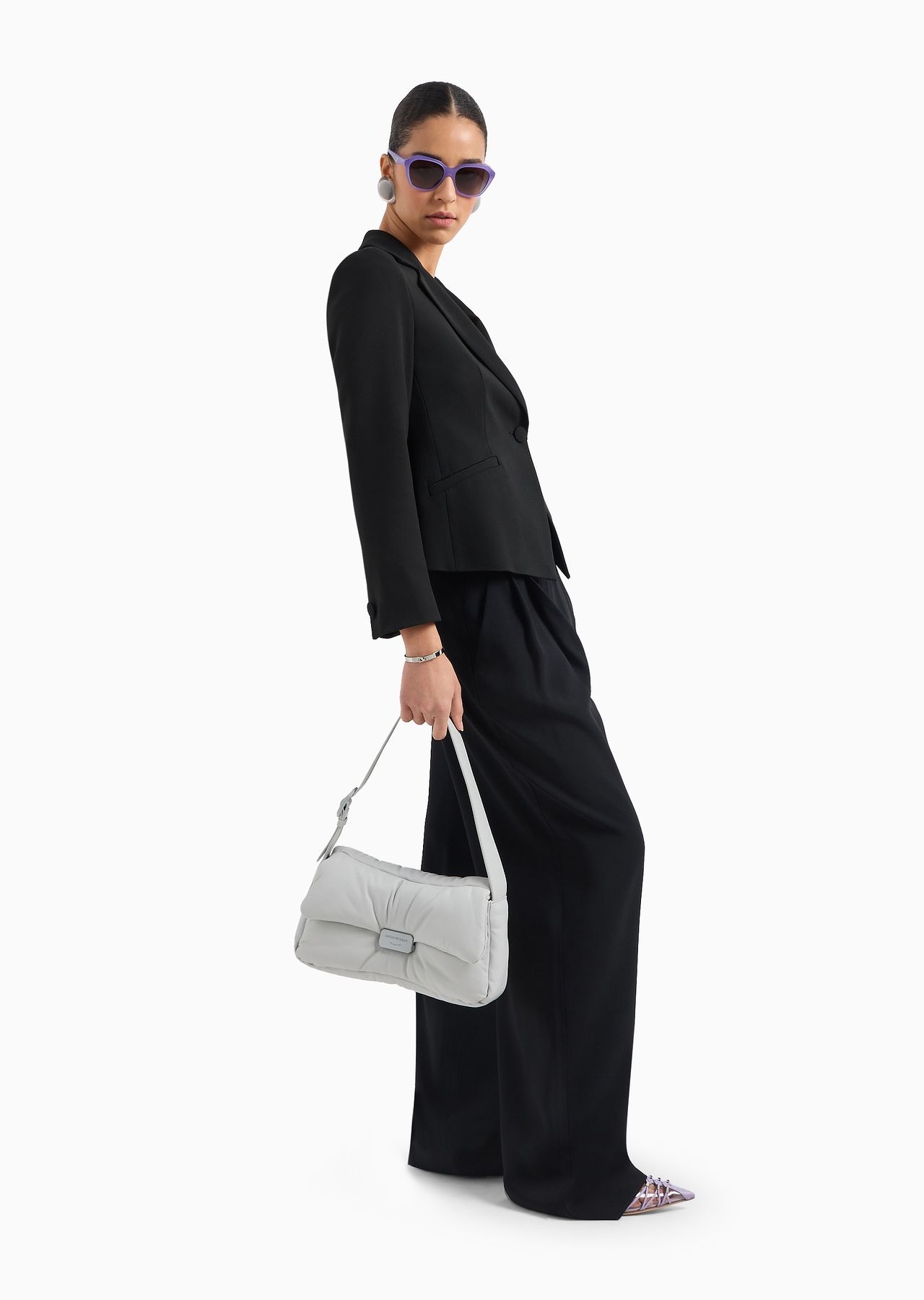 Oversized baguette shoulder bag in puffy nappa leather - 6