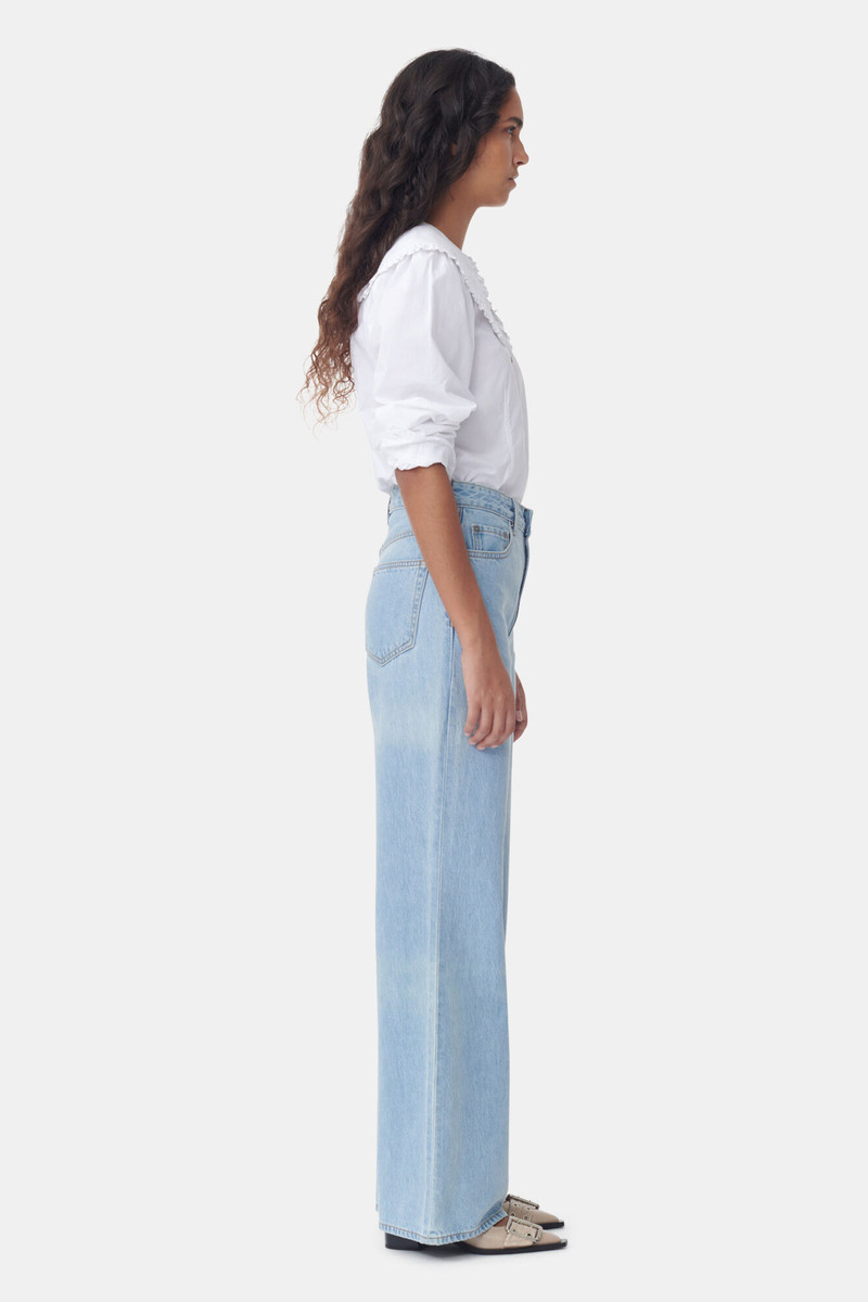 WHITE FRILL COLLAR POPLIN SHIRT 4