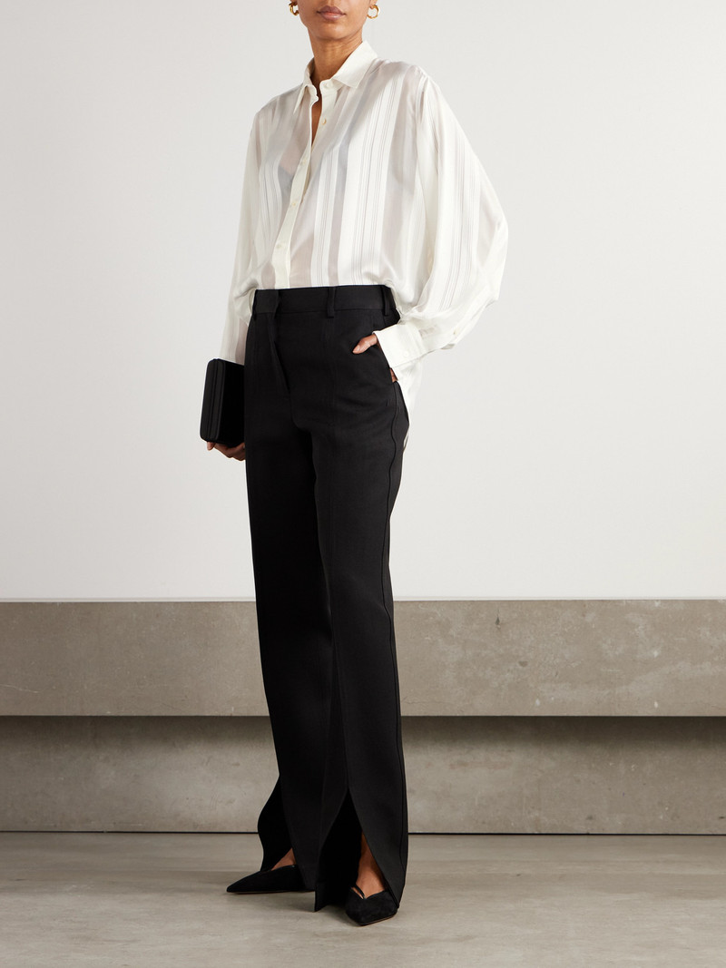 Stella McCartney Paneled Organic Silk-chiffon And Satin Shirt outlook