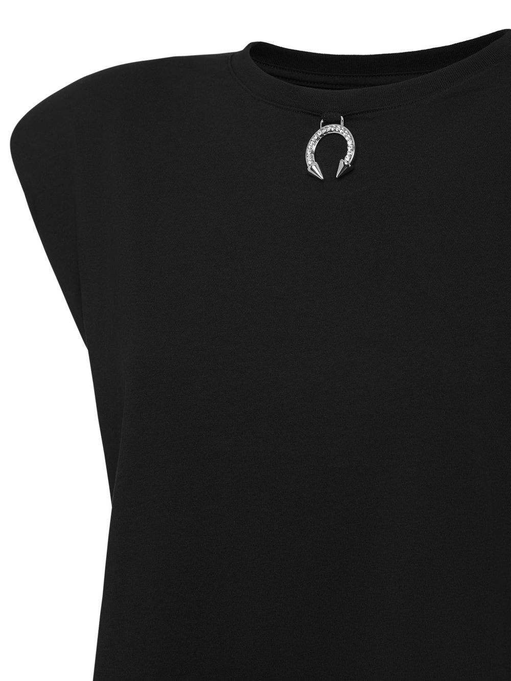 ring-embellished padded tank top - 2