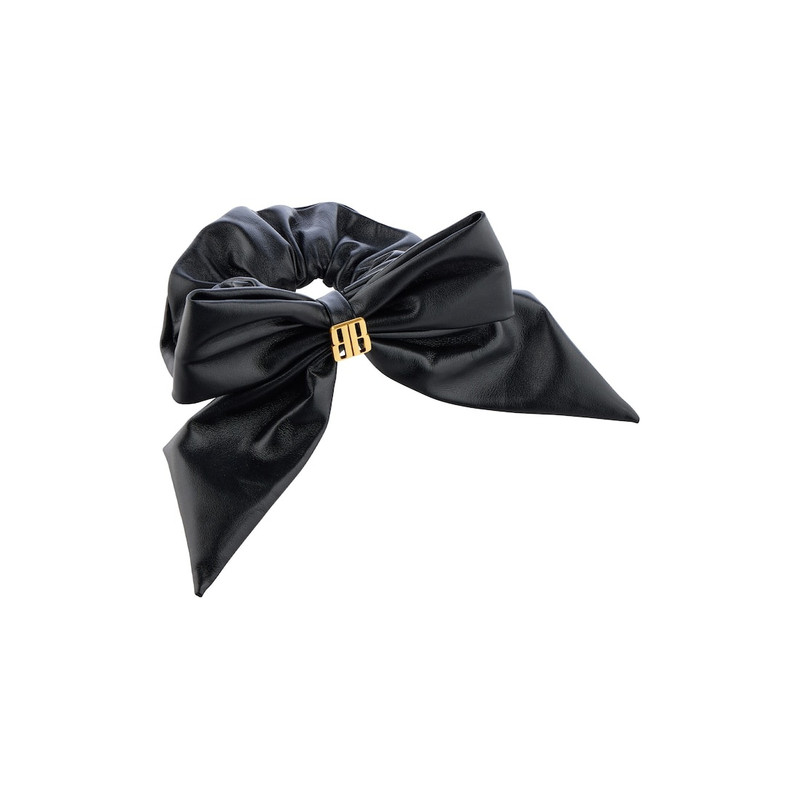 BALENCIAGA Women's Clemence Xl Scrunchie in Black/gold outlook
