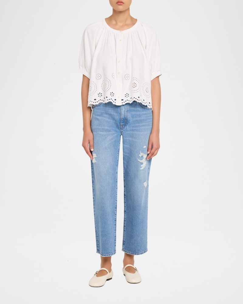 FRAME The Eyelet Resort Blouse outlook