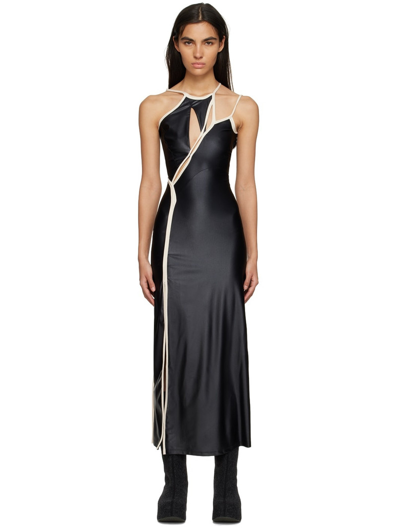 Black Strappy Maxi Dress - 1
