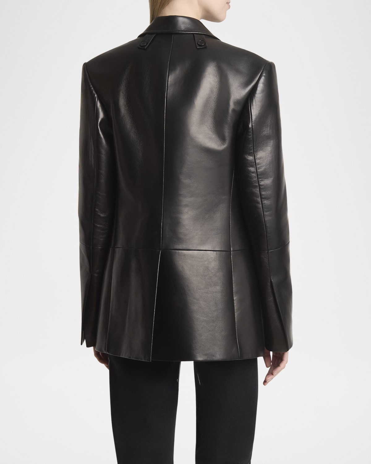 Hayes Open-Front Lambskin Leather Jacket - 5