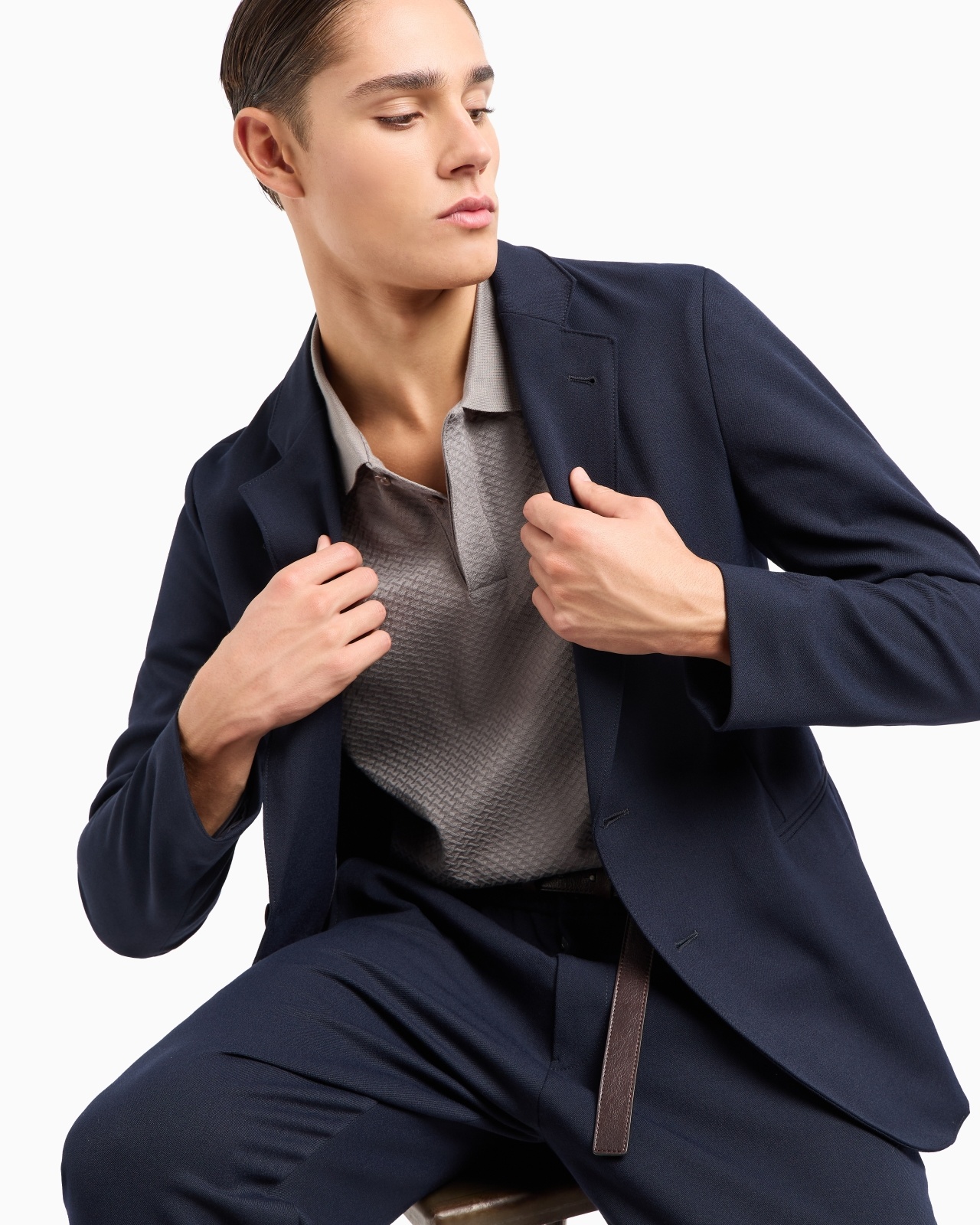 STRETCH TECHNICAL GABARDINE ELASTICATED-WAIST TROUSERS - 6