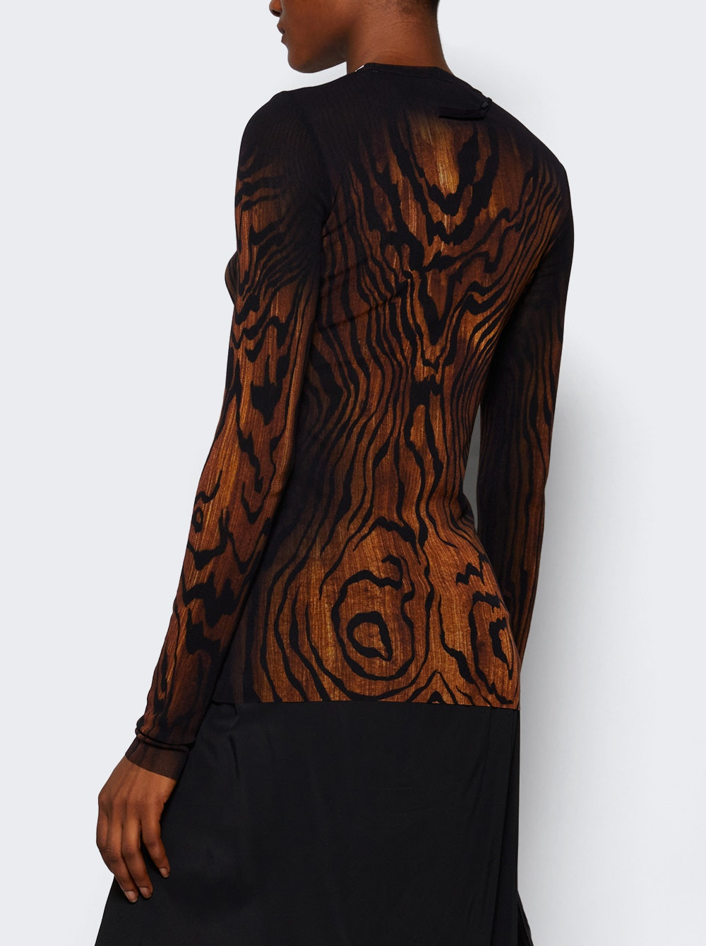 Mesh Long Sleeve Top Brown - 4