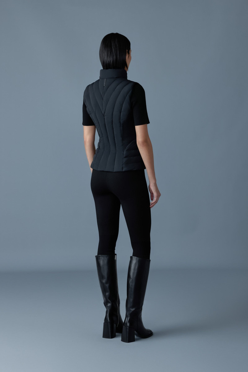 AURELIA Smocked detail light down vest 4