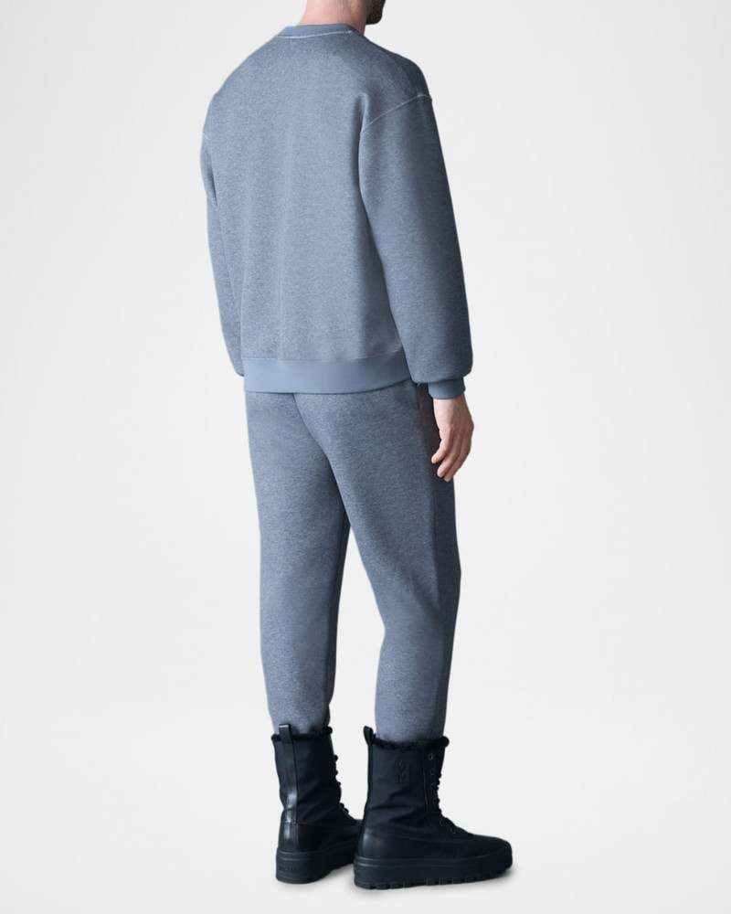 MACKAGE Men's Julian Double-Face Jersey Silicone-Logo Crewneck Sweater outlook