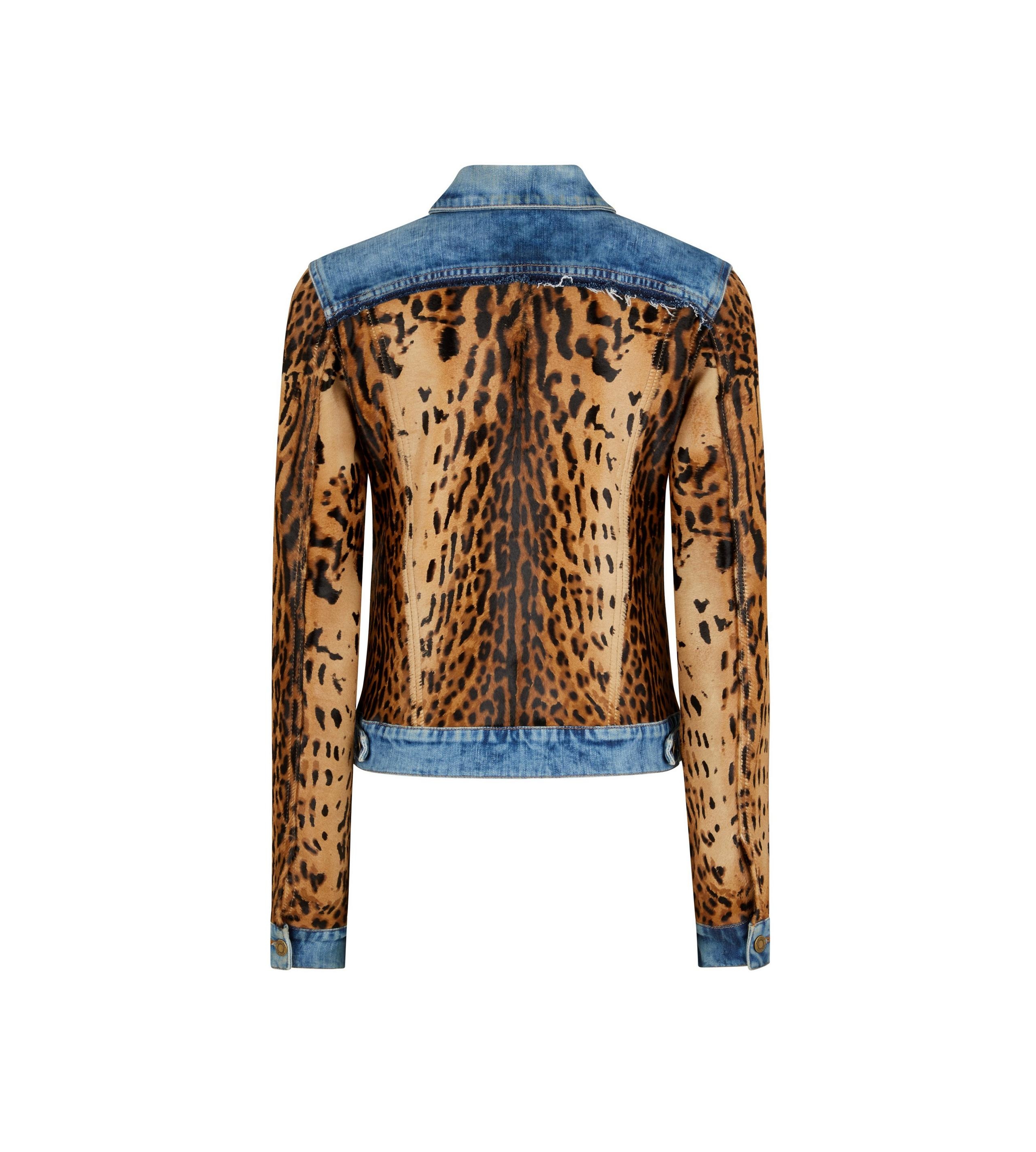 DENIM & CALF HAIR JEAN JACKET - 2