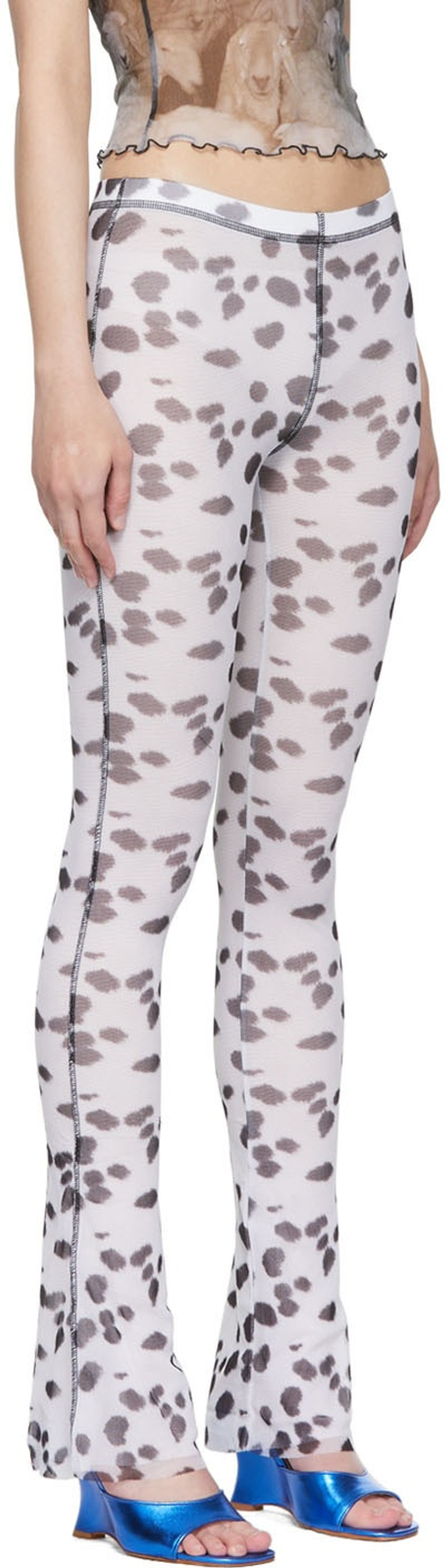 PRISCAVera White Nylon Lounge Pants outlook