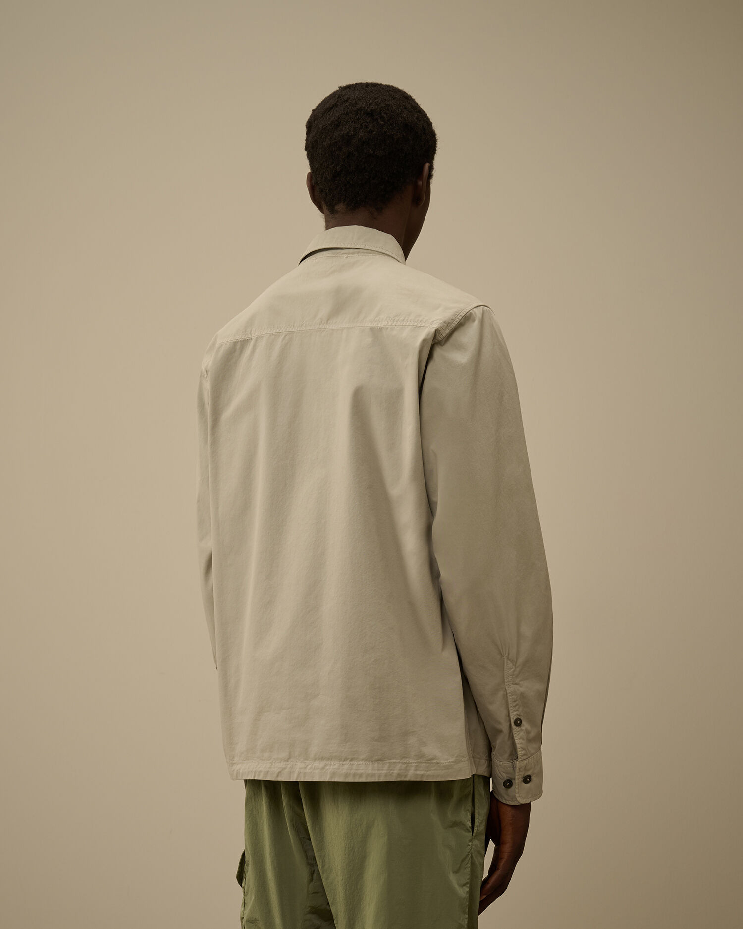 Organic Gabardine Zipped Overshirt - 4