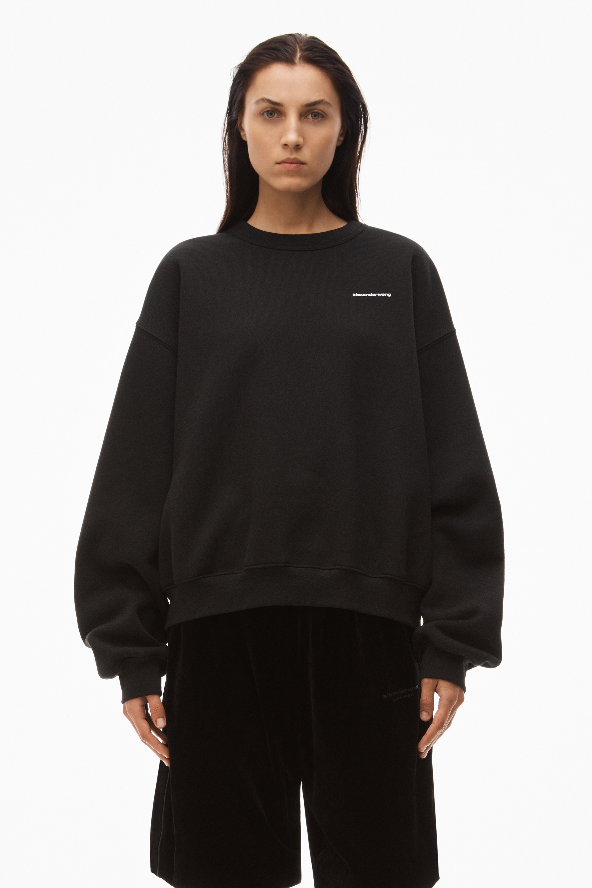 CREWNECK PULLOVER IN DENSE FLEECE - 2