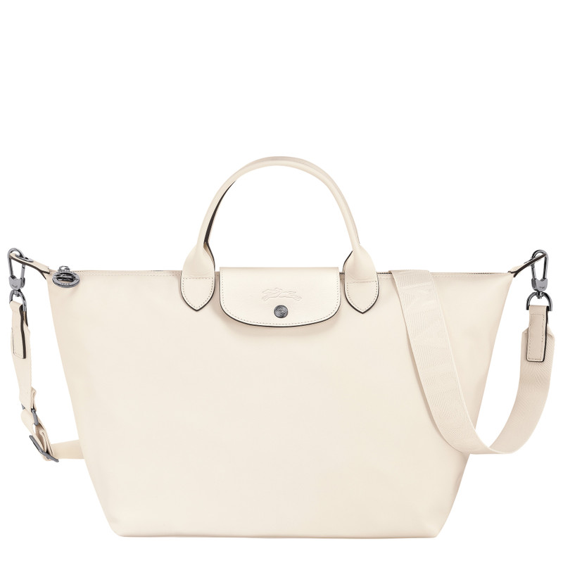 Le Pliage Xtra L Handbag Ecru - Leather 1