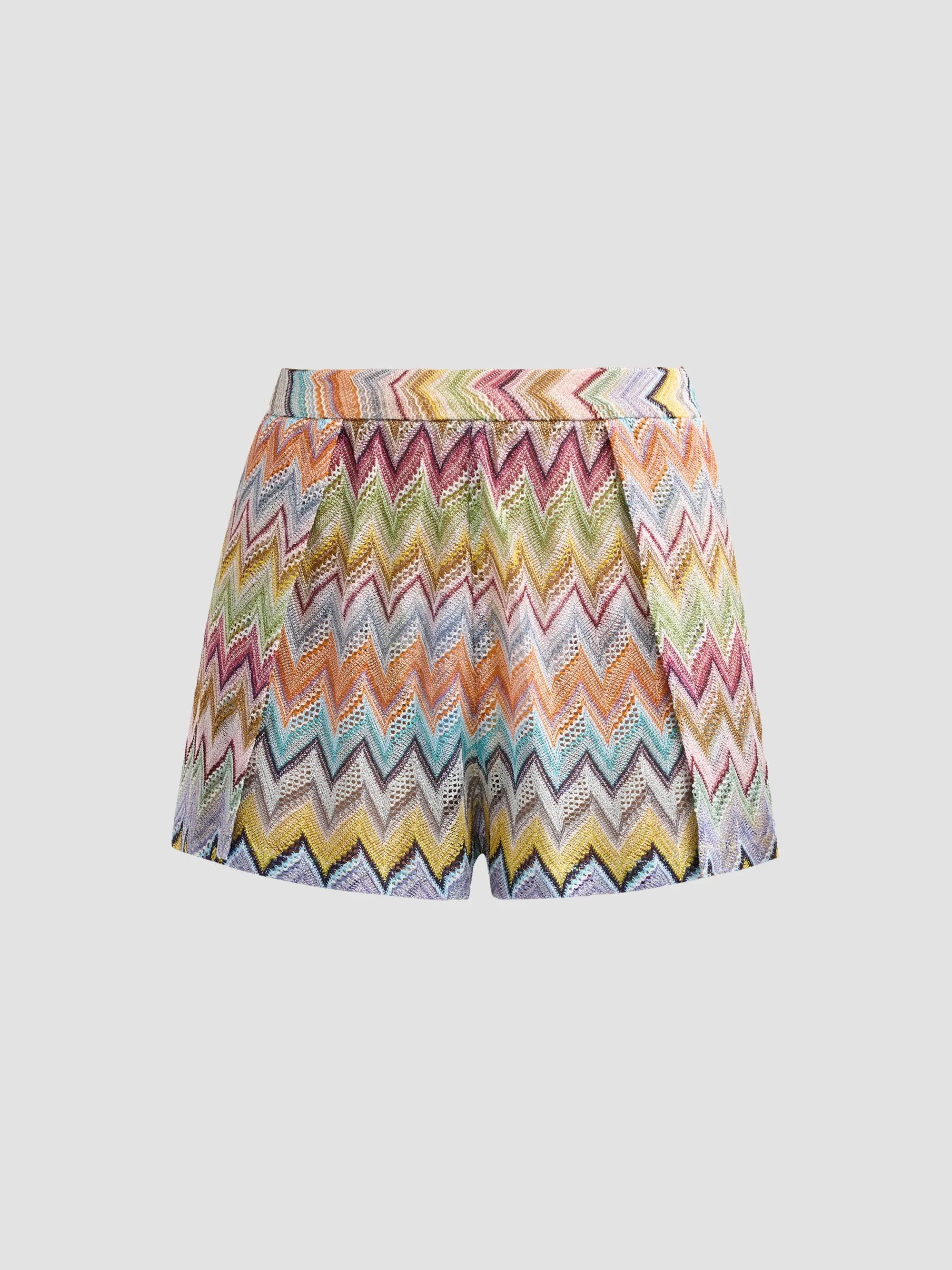 Women's ZigZag Cover-Up Shorts - Multicolor - 1