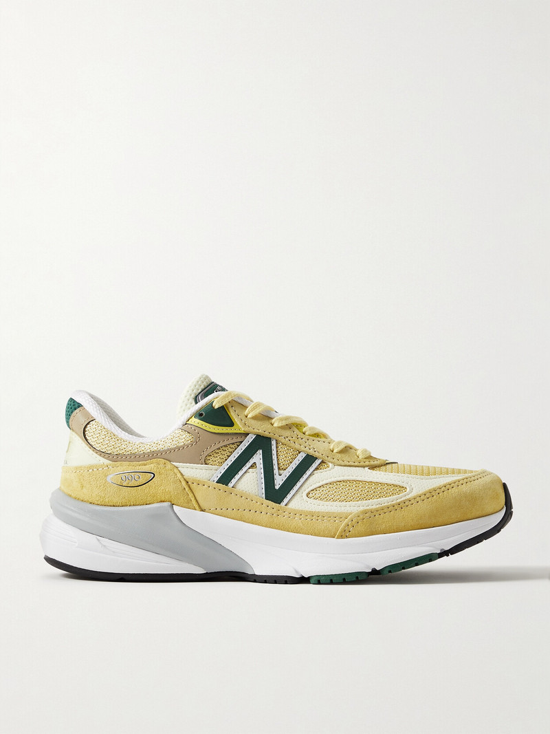 990v6 Leather-trimmed Mesh And Suede Sneakers 1