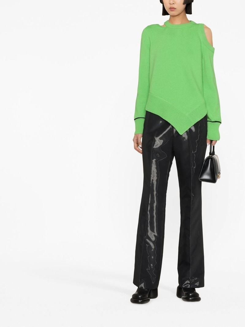 Alexander McQueen cold-shoulder wool jumper outlook