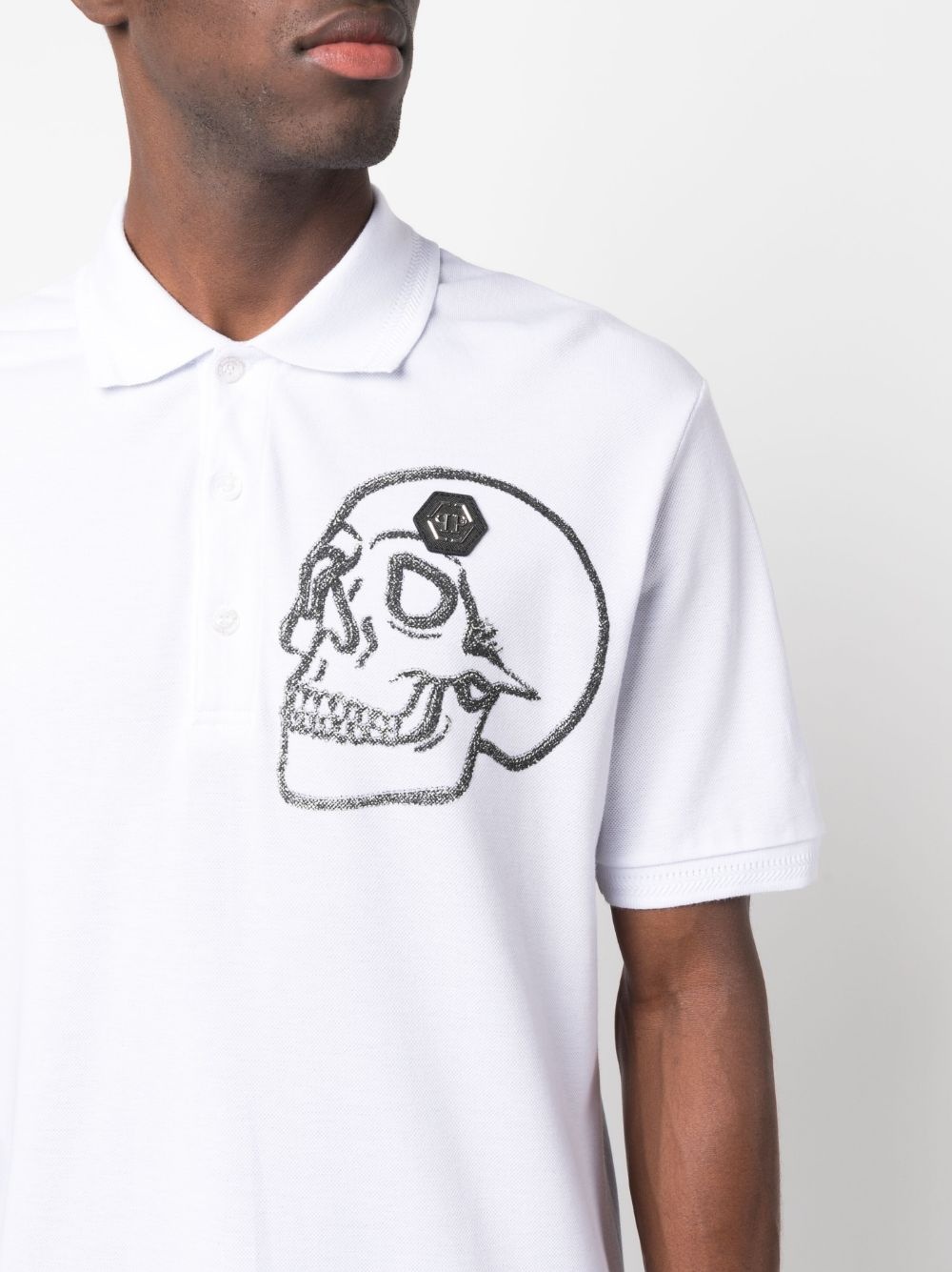 skull-print polo shirt - 5