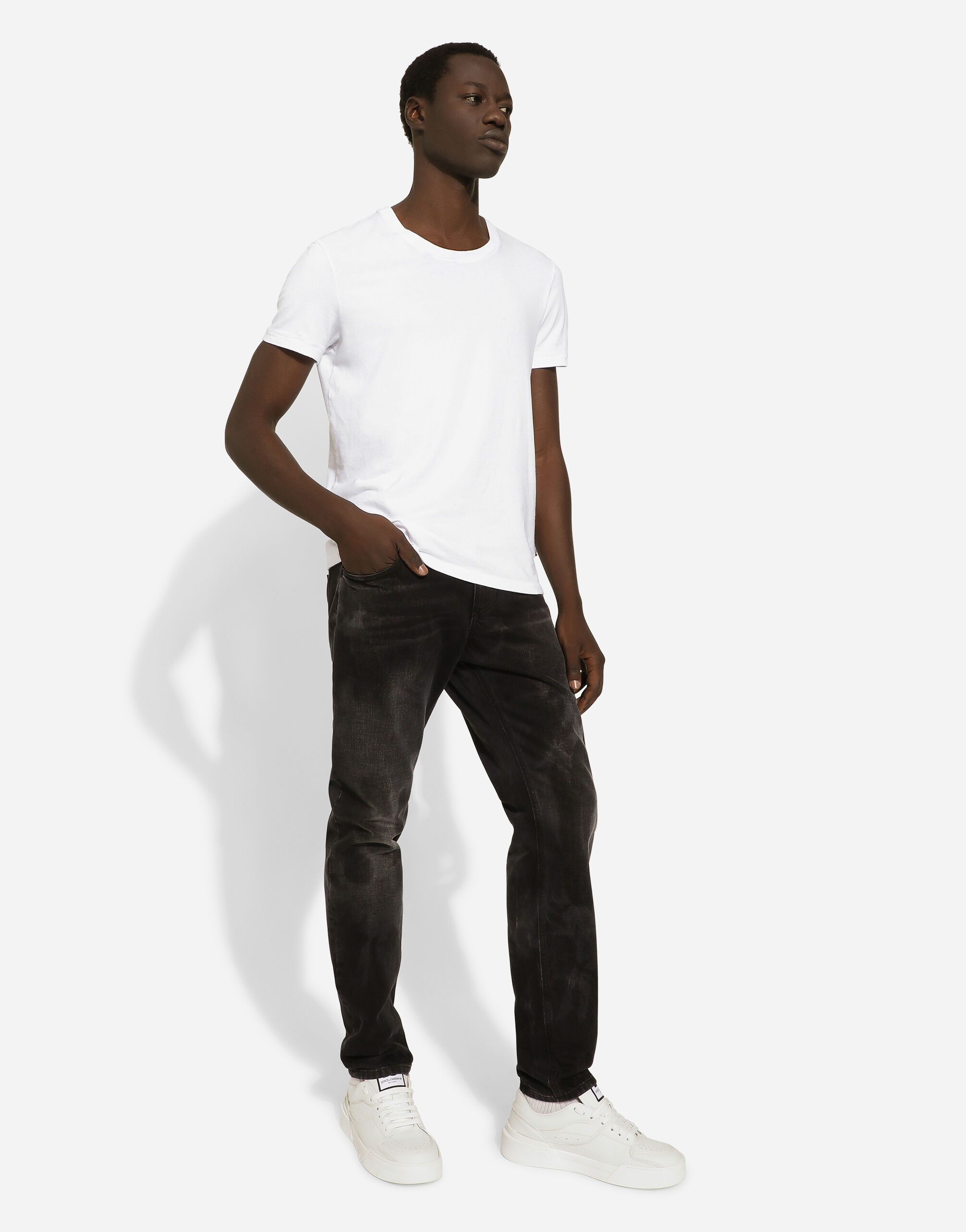 Regular-fit gray denim jeans - 5
