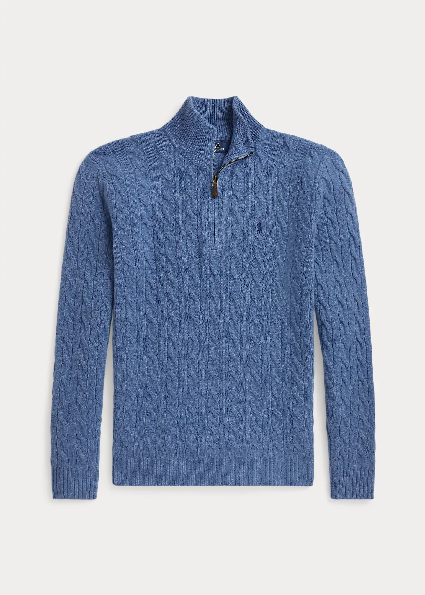 Cable-Knit Quarter-Zip Sweater - 1