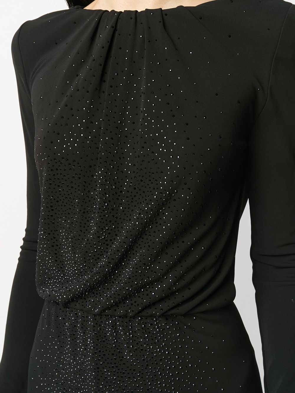 low back stone embellished dress - 5