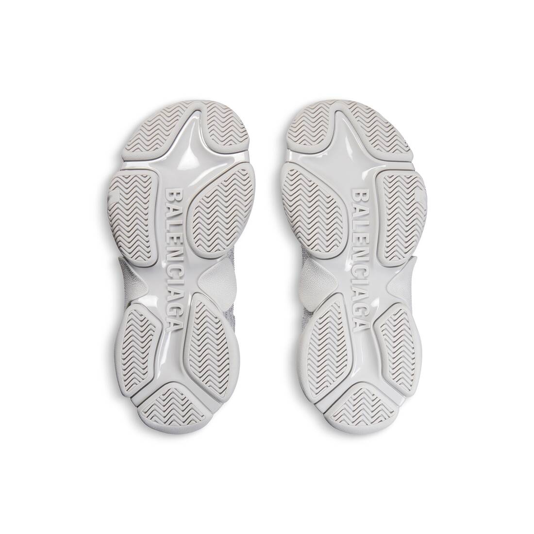 Women's Triple S Sneaker With Rhinestones  in Light Grey - 7