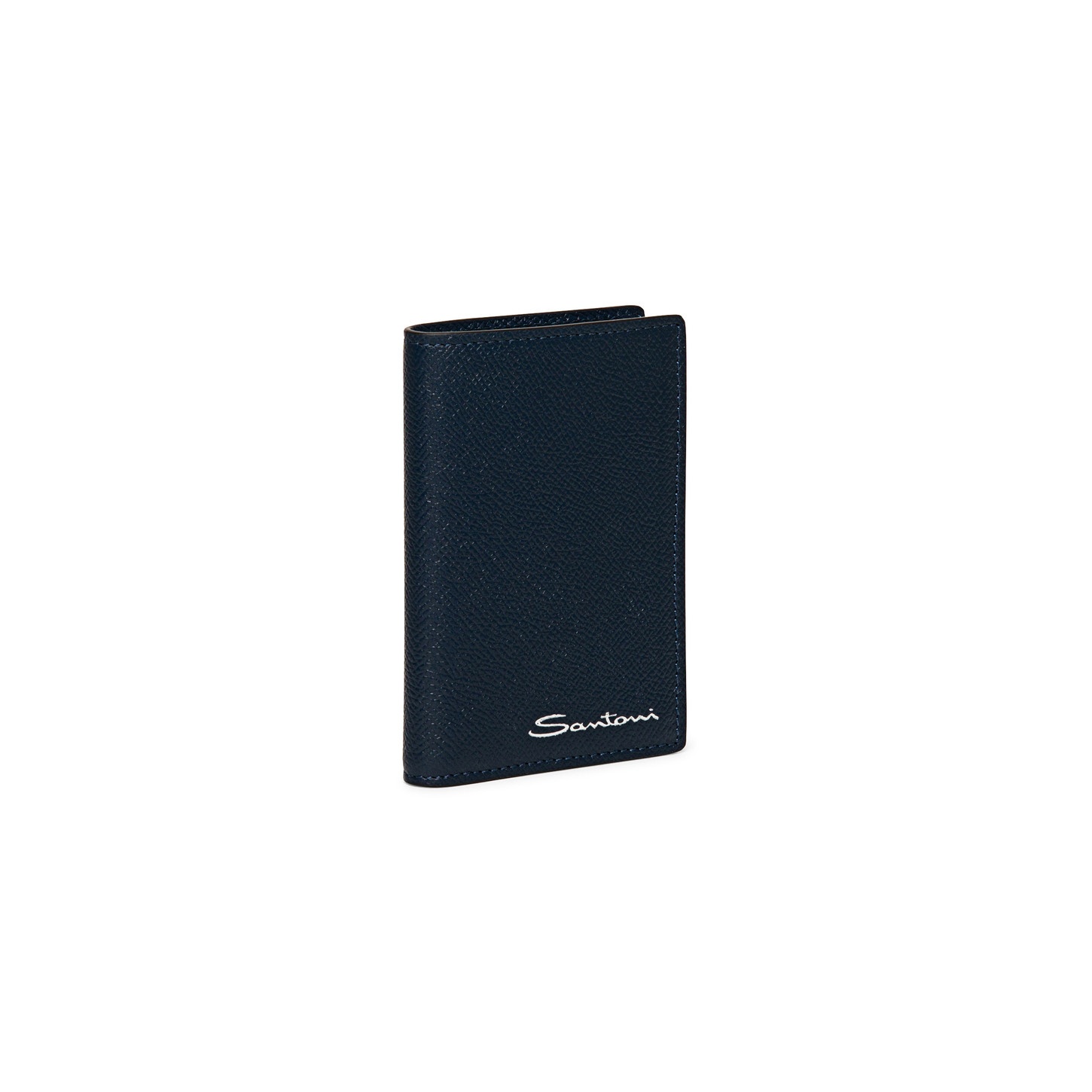 Blue saffiano leather vertical wallet - 4