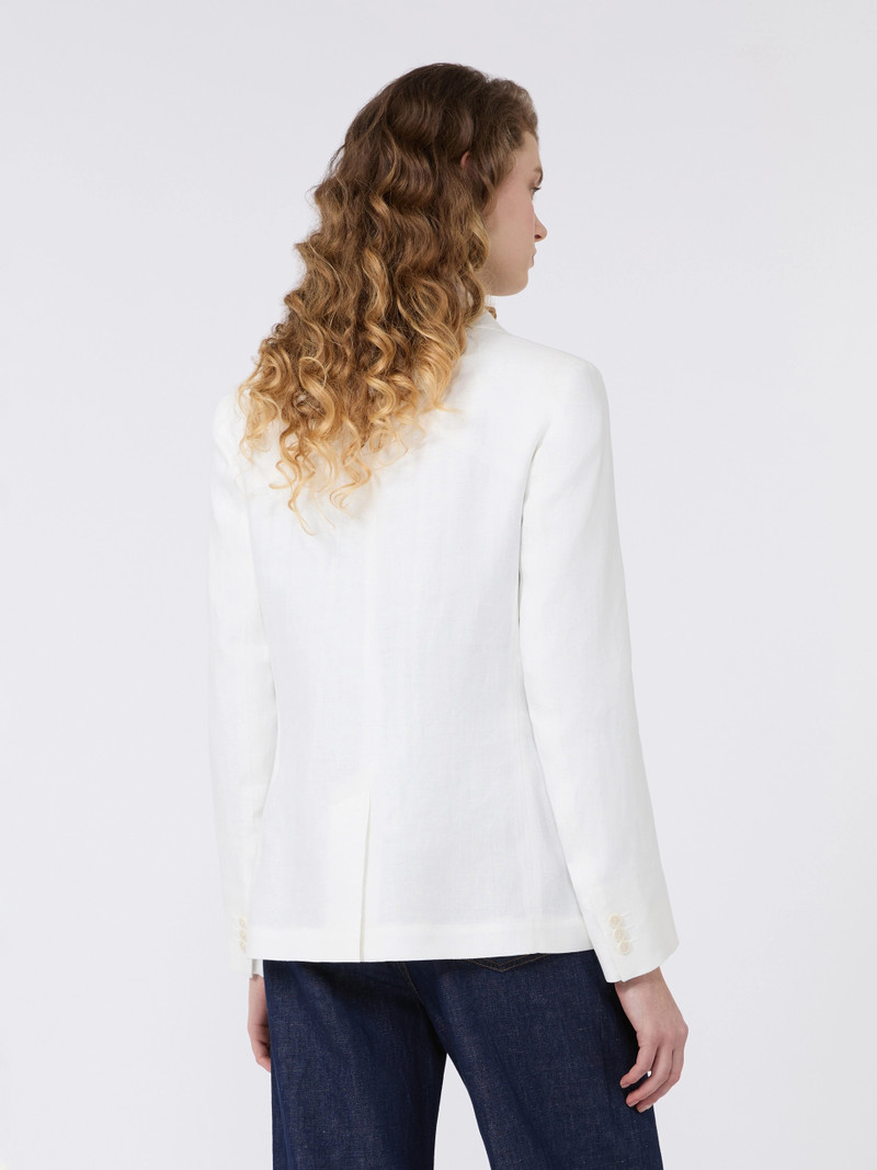 NALUT Linen canvas blazer - WHITE 4