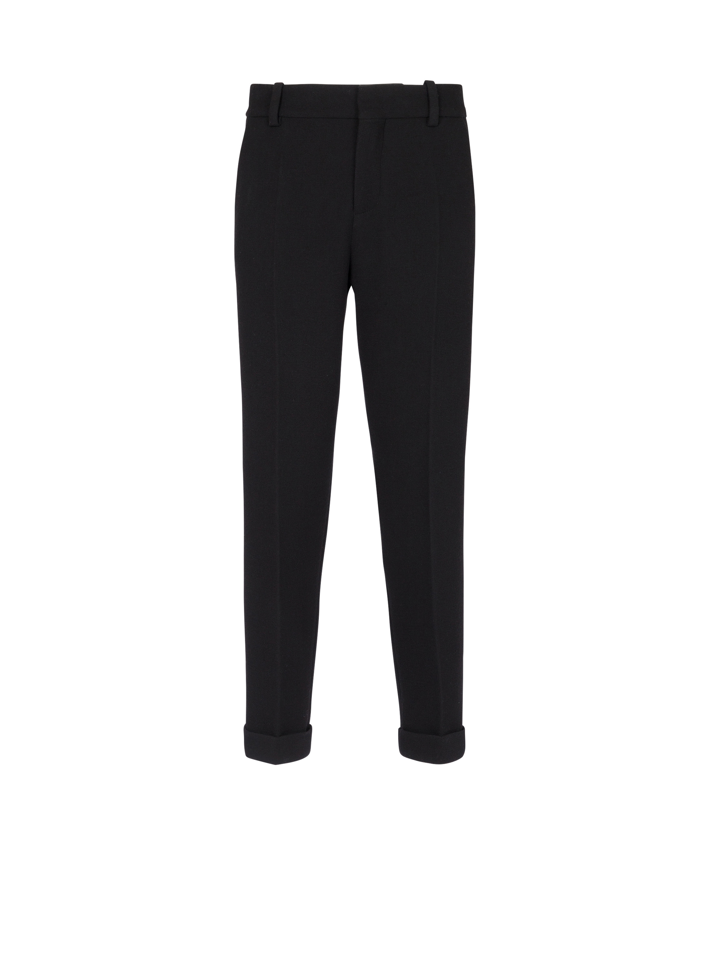 Crepe straight-cut trousers - 1