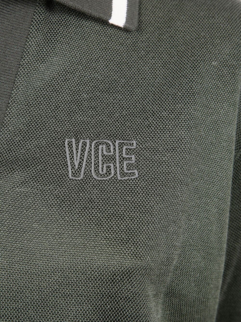 embroidered-detail polo top - 3