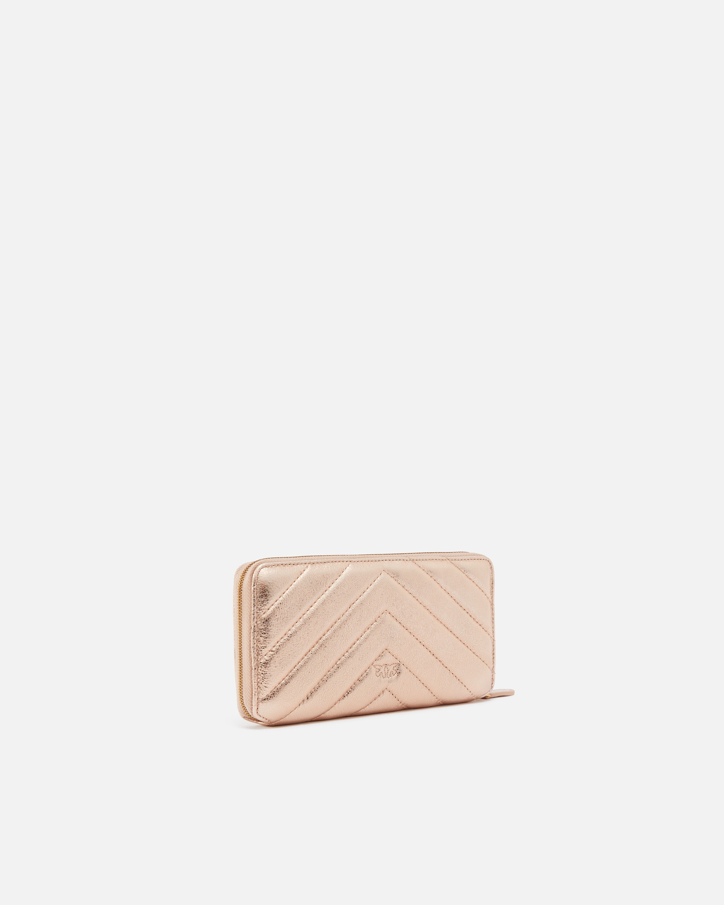 RECTANGULAR WALLET IN METALLIC QUILTED LEATHER - 2