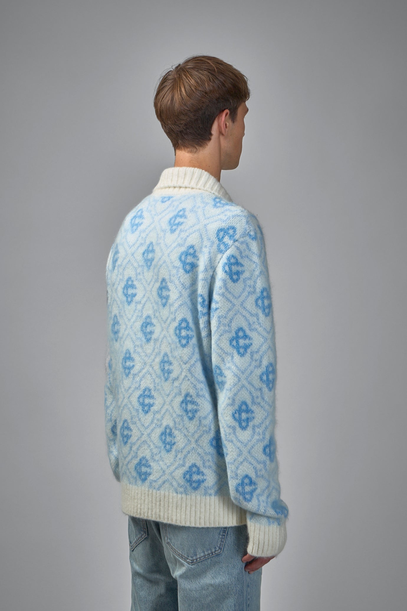 Mohair Monogram Zip Jumper - 3