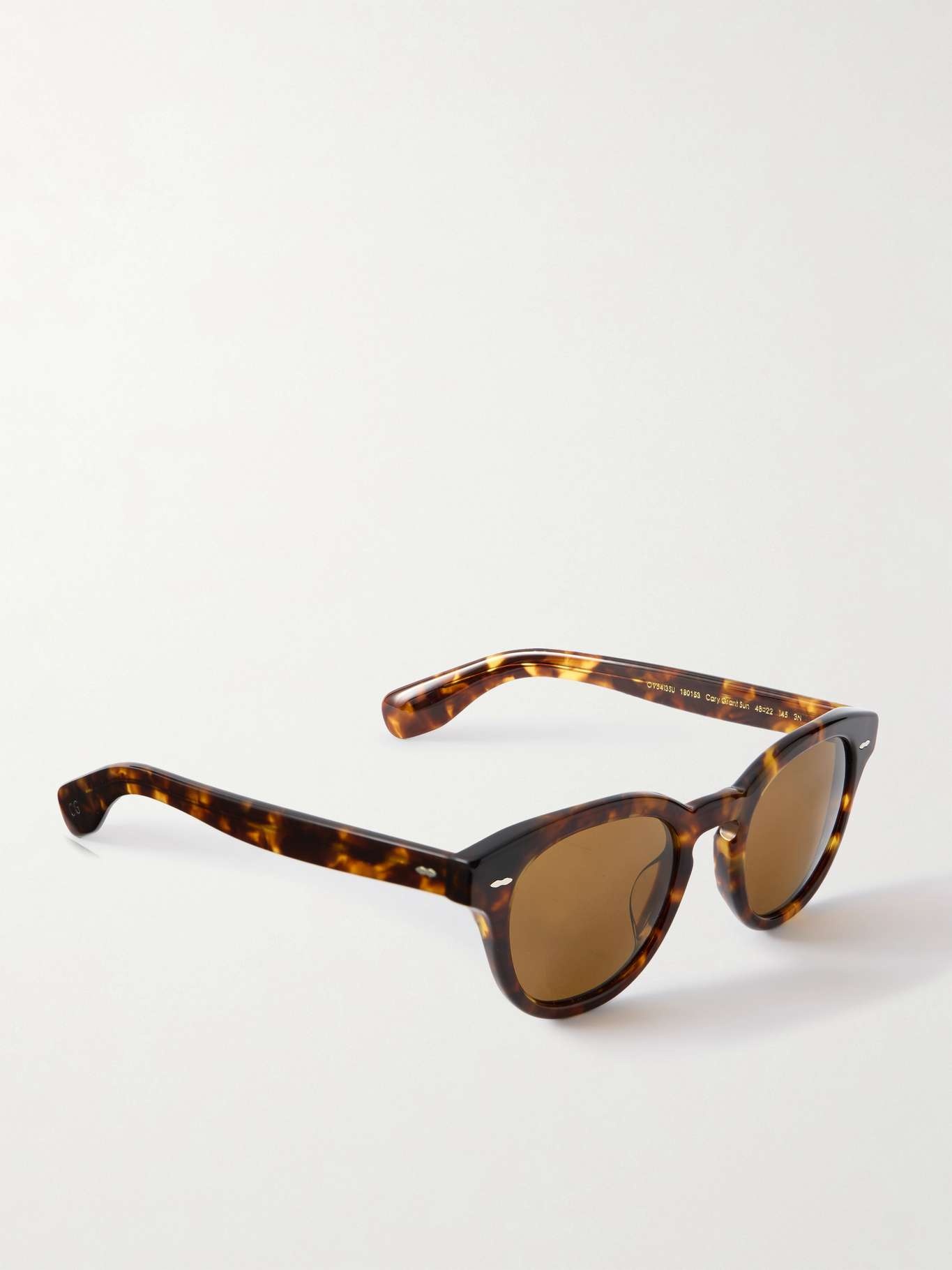 Cary Grant round-frame tortoiseshell acetate sunglasses Brown - 3