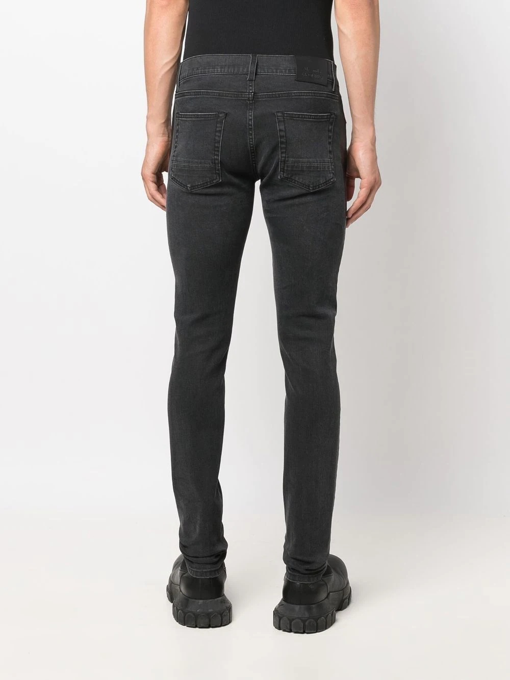 side stripe-print skinny jeans - 4