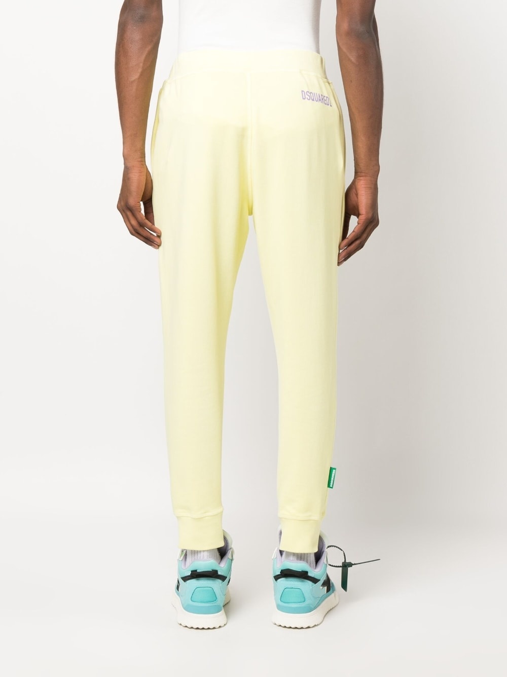 logo-print cotton track pants - 4